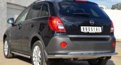 16 749 р. Одинарная защита заднего бампера из трубы диаметром 63 мм SLITKOFF Opel Antara рестайлинг (2010-2015)  с доставкой в г. Москва. Увеличить фотографию 4