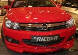 5 699 р. Накладка на передний бампер Rieger Opel Astra H GTC хэтчбек 3 дв. дорестайлинг (2004-2006) (Неокрашенная)  с доставкой в г. Москва. Увеличить фотографию 3