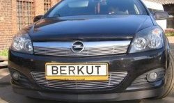 5 199 р. Декоративная вставка воздухозаборника Berkut Opel Astra H хэтчбек 5дв дорестайлинг (2004-2007)  с доставкой в г. Москва. Увеличить фотографию 1