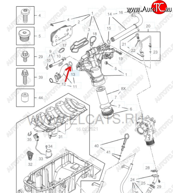 78 р. Уплотнительное кольцо трубопровода маслоохладителя GM (дв. Z16XEP)  Opel Astra ( H,  H GTC) (2004-2015) универсал, хэтчбек 3 дв. дорестайлинг, хэтчбек 5дв дорестайлинг, хэтчбек 3 дв. рестайлинг, универсал рестайлинг, хэтчбек 5дв рестайлинг  с доставкой в г. Москва