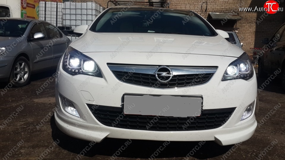 5 499 р. Накладка на передний бампер RIEGER Opel Astra J хэтчбек 5 дв. дорестайлинг (2009-2012) (Неокрашенная)  с доставкой в г. Москва