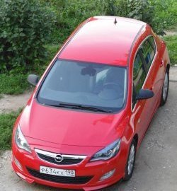 3 999 р. Накладка Sport на передний бампер Opel Astra J хэтчбек 5 дв. дорестайлинг (2009-2012) (Неокрашенная)  с доставкой в г. Москва. Увеличить фотографию 2