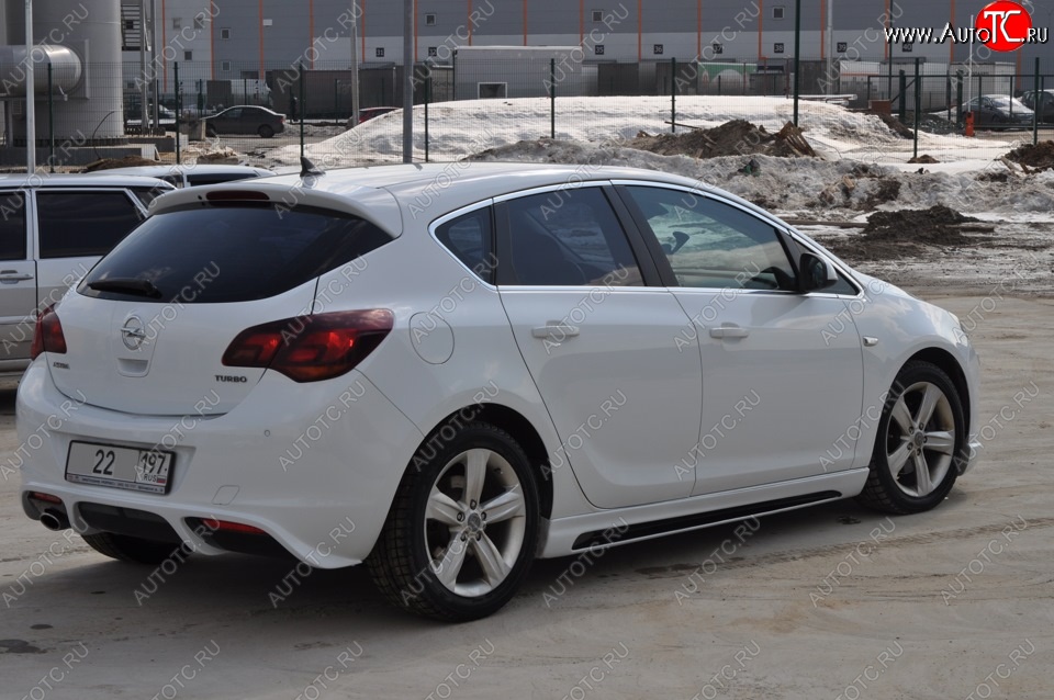 5 499 р. Пороги накладки RIEGER Opel Astra J хэтчбек 5 дв. дорестайлинг (2009-2012) (Неокрашенные)  с доставкой в г. Москва