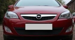 1 469 р. Сетка на бампер Russtal (черная)  Opel Astra  J (2009-2012) хэтчбек 5 дв. дорестайлинг  с доставкой в г. Москва. Увеличить фотографию 3