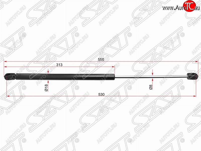 579 р. Газовый упор крышки багажника SAT  Opel Astra  G (1998-2005) седан  с доставкой в г. Москва