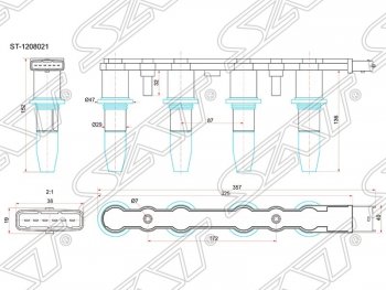 Катушка зажигания SAT (модуль) Opel Astra (G,  H,  H GTC), Corsa (D), Vectra (C)