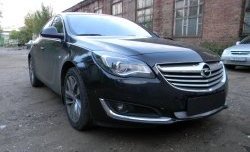 1 539 р. Сетка на бампер (рестайлинг) Russtal (хром) Opel Insignia A рестайлинг седан (2013-2017)  с доставкой в г. Москва. Увеличить фотографию 2