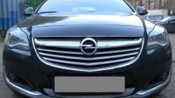 Сетка на бампер (рестайлинг) Russtal (хром) Opel Insignia A рестайлинг седан (2013-2017)