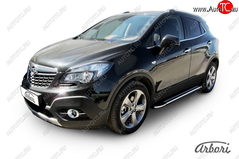 12 149 р. Порожки для ног Arbori Luxe Black Opel Mokka  дорестайлинг (2012-2016)  с доставкой в г. Москва