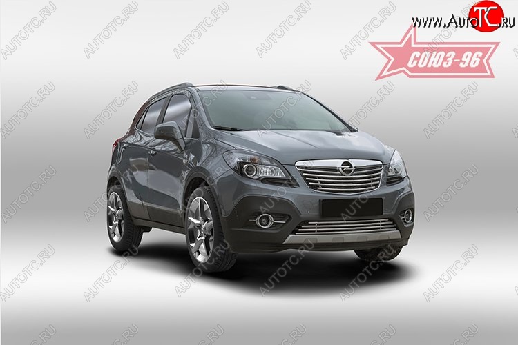 6 884 р. Декоративный элемент решетки радиатора Souz-96 (d16) Opel Mokka  дорестайлинг (2012-2016)  с доставкой в г. Москва