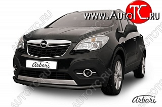 6 389 р. Защита переднего бампера Arbori (черная, 1 труба d57 mm). Opel Mokka  дорестайлинг (2012-2016)  с доставкой в г. Москва