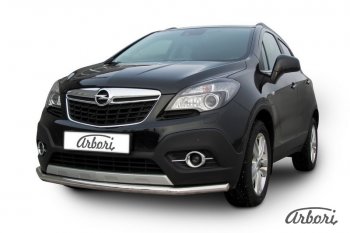 12 149 р. Защита переднего бампера Arbori (нержавейка, 1 труба d57 mm). Opel Mokka  дорестайлинг (2012-2016)  с доставкой в г. Москва. Увеличить фотографию 2