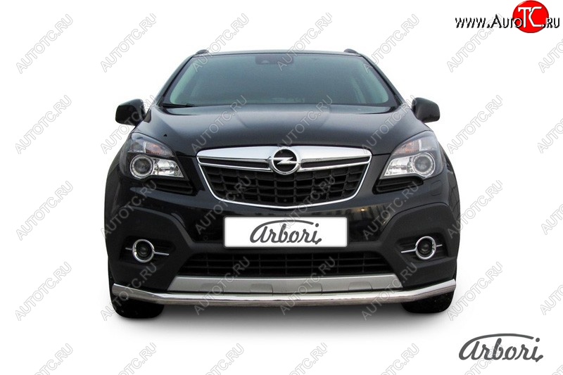 12 149 р. Защита переднего бампера Arbori (нержавейка, 1 труба d57 mm). Opel Mokka  дорестайлинг (2012-2016)  с доставкой в г. Москва