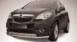 Защита переднего бампера из длинной трубы диаметром 57 мм Slitkoff Opel Mokka  дорестайлинг (2012-2016)