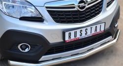 13 399 р. Одинарная защита переднего бампера диаметром 63 мм SLITKOFF Opel Mokka  дорестайлинг (2012-2016)  с доставкой в г. Москва. Увеличить фотографию 2