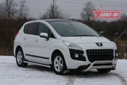 13 319 р. Защита переднего бампера Souz-96 (d60/42) Peugeot 3008 дорестайлинг (2009-2013)  с доставкой в г. Москва. Увеличить фотографию 2