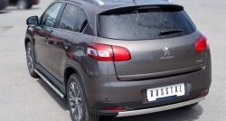 14 999 р. Защита заднего бампера (Ø75x42 мм, нержавейка) Russtal Peugeot 4008 (2012-2017)  с доставкой в г. Москва. Увеличить фотографию 4