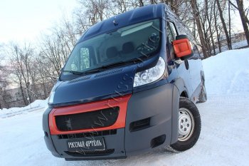 799 р. Реснички на фары (глянец) RA Peugeot Boxer 250 (2006-2014) (Неокрашенные)  с доставкой в г. Москва. Увеличить фотографию 3