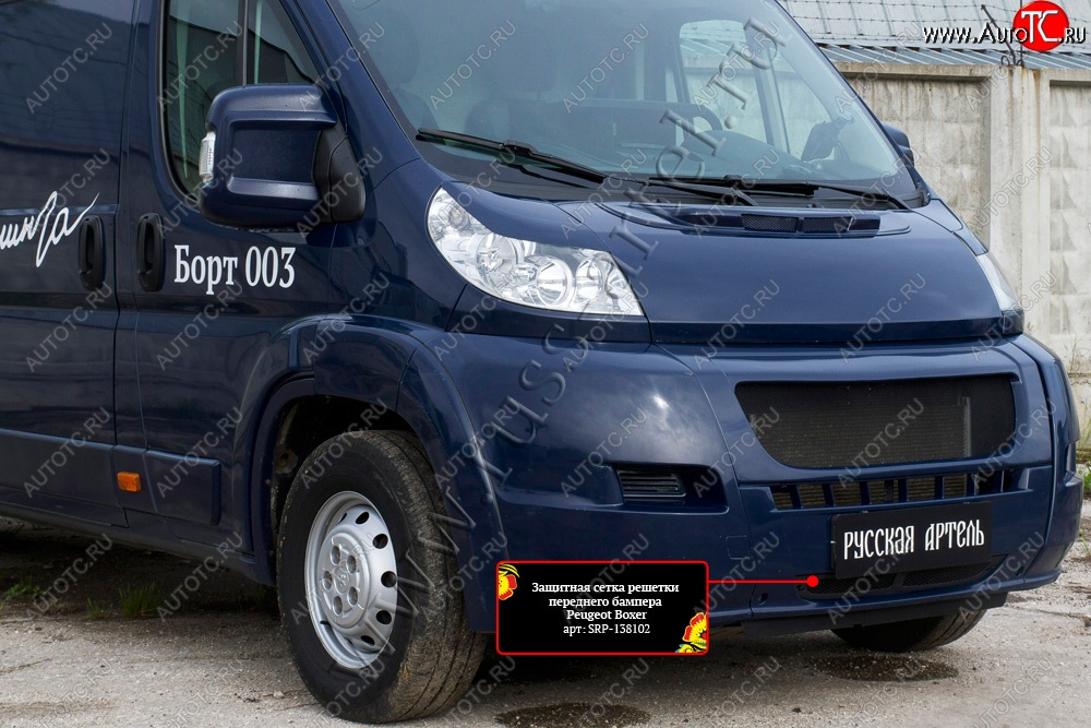 1 199 р. Защитная сетка решетки переднего бампера RA Peugeot Boxer 250 (2006-2014)  с доставкой в г. Москва