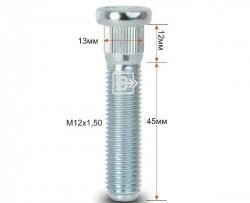 188 р. Забивная шпилька 45 мм ступицы Вектор M12 1.5 45 KIA K7 YG рестайлинг (2019-2021). Увеличить фотографию 1