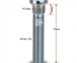 282 р. Забивная шпилька 58 мм ступицы Вектор M14 1.5 58 Mercedes-Benz CL class C216 рестайлинг (2010-2014). Увеличить фотографию 1