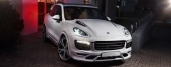 2 749 р. Реснички на фары TECHART Porsche Cayenne 958 (2010-2014) (Неокрашенные)  с доставкой в г. Москва. Увеличить фотографию 3