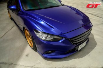 47 899 р. Капот пластиковый (с прорезаными жабрами) SkyActivSport MV-Tuning  Mazda 6  GJ (2012-2024) дорестайлинг седан, дорестайлинг универсал, 1 рестайлинг универсал, 1-ый рестайлинг седан, 2-ой рестайлинг седан, 2-ой рестайлинг универсал (Неокрашенный)  с доставкой в г. Москва. Увеличить фотографию 3