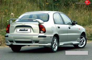 10 699 р. Задний бампер Nika  Chevrolet Lanos ( T100,  T150,  седан) (1997-2017), Daewoo Sense  Т100 (1997-2008), ЗАЗ Chance  седан (2009-2017), ЗАЗ Sens  седан (2007-2017) (Неокрашенный)  с доставкой в г. Москва. Увеличить фотографию 1