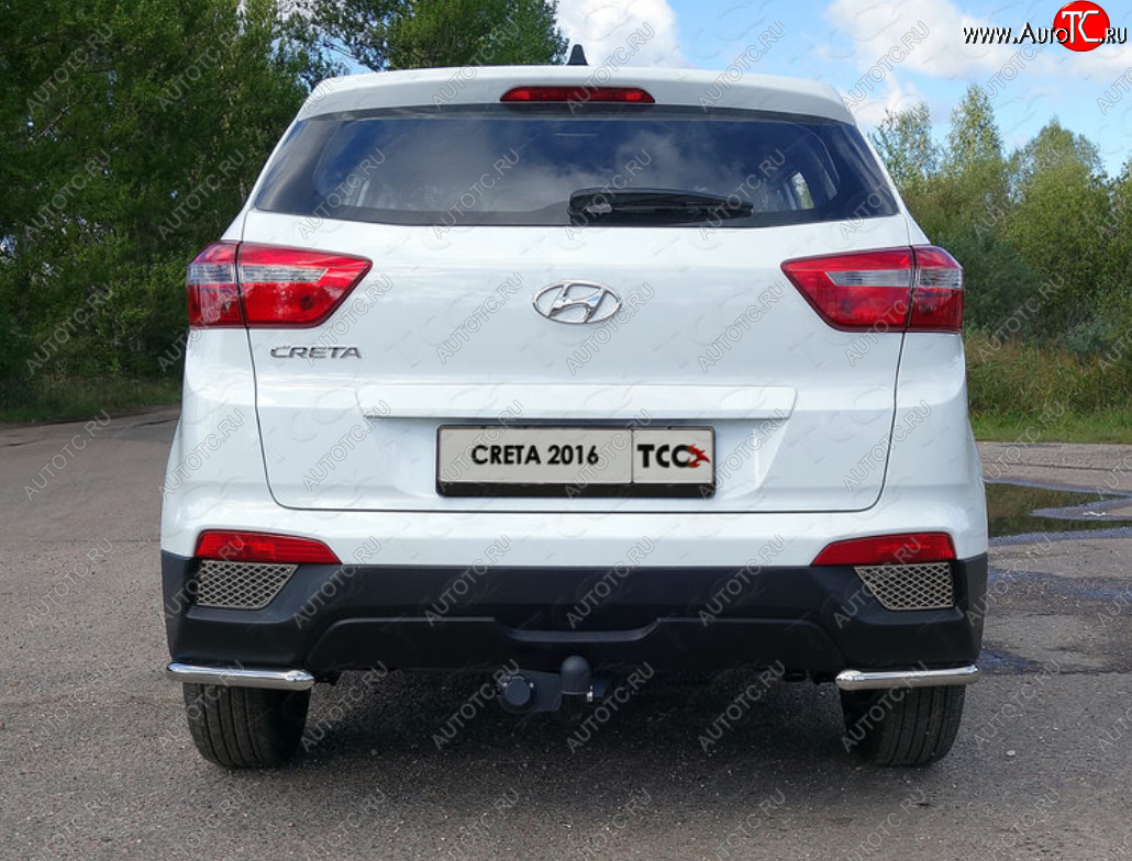 12 299 р. Защита заднего бампера (уголки, d42,4 мм) TCC Hyundai Creta GS дорестайлинг (2015-2019)  с доставкой в г. Москва