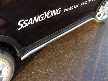 Защита порогов труба d60,3 мм ТСС Тюнинг SSANGYONG Actyon рестайлинг (2013-2021) ()