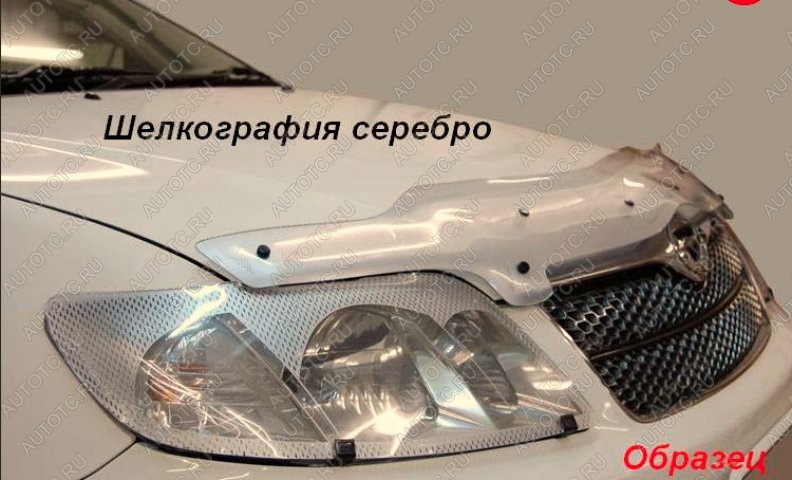 2 159 р. Защита фар CA-Plastic  Suzuki Grand Vitara  JT 5 дверей (2005-2016) дорестайлинг, 1-ый рестайлинг, 2-ой рестайлинг (Шелкография серебро)  с доставкой в г. Москва