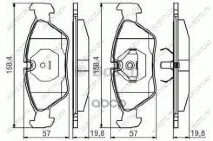 4 799 р. Колодки тормозные передние (4шт.) BOSCH BMW 3 серия E30 седан (1982-1991)  с доставкой в г. Москва