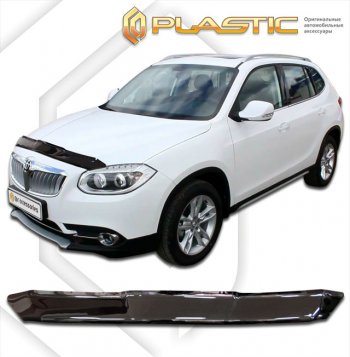 1 759 р. Дефлектор капота CA-Plastic Brilliance V5 (2012-2018) (classic черный, без надписи)  с доставкой в г. Москва. Увеличить фотографию 1