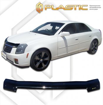 2 079 р. Дефлектор капота CA-Plastic Cadillac CTS седан (2002-2007) (classic черный, без надписи)  с доставкой в г. Москва. Увеличить фотографию 1