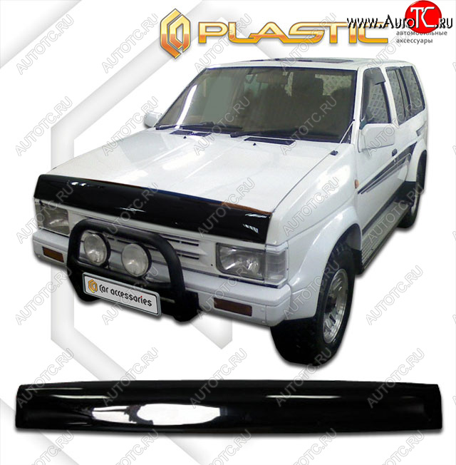 2 079 р. Дефлектор капота CA-Plastic  Nissan Terrano  WD21 (1985-1995) дорестайлинг (classic черный, без надписи)  с доставкой в г. Москва