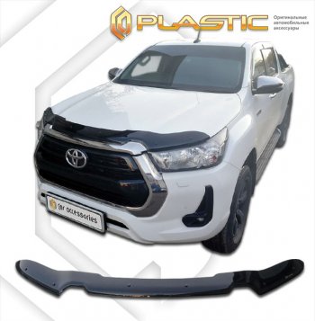 Дефлектор капота CA-Plastic Toyota (Тойота) Hilux (Хайлюкс)  AN120 (2020-2024) AN120 2-ой рестайлинг