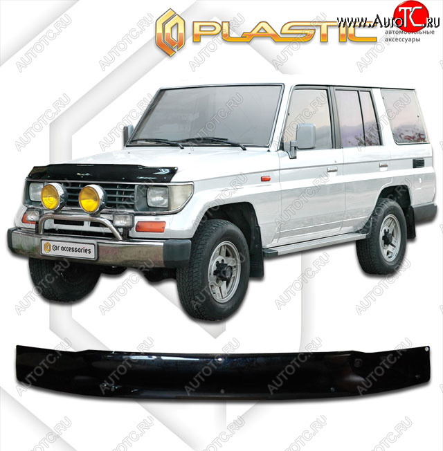 2 099 р. Дефлектор капота CA-Plastic  Toyota Land Cruiser  J70 (1994-2004) 5 дв. 1-ый рестайлинг, 3 дв. 2-ой рестайлинг (classic черный, без надписи)  с доставкой в г. Москва