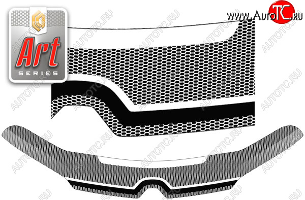 2 479 р. Дефлектор капота CA-Plastic  Renault Sandero Stepway  (B8) (2014-2018) дорестайлинг (Серия Art черная)  с доставкой в г. Москва