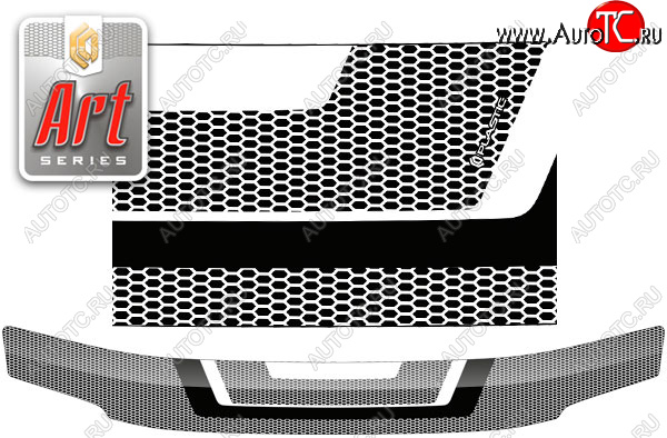 2 159 р.  Дефлектор капота CA-Plastic  Toyota Town Ace  3 (1996-2008) (Серия Art серебро)  с доставкой в г. Москва