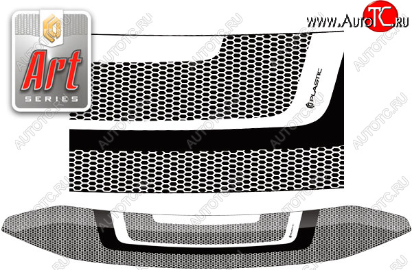 1 979 р. Дефлектор капота CA-Plastic  Volkswagen Multivan  T5 (2009-2015) рестайлинг (Серия Art черная)  с доставкой в г. Москва