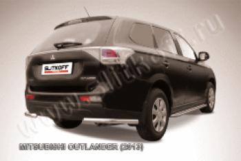 Защита заднего бампера уголки d57 Slitkoff Mitsubishi (Митсубиси) Outlander (Аутлэндэр)  GF (2012-2014) GF дорестайлинг ()