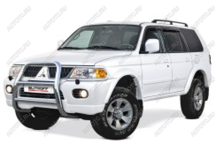 25 999 р. Защита переднего бампера кенгурятник d57 высокий Slitkoff  Mitsubishi Pajero Sport  PA (2004-2008) рестайлинг (нержавейка полированная)  с доставкой в г. Москва