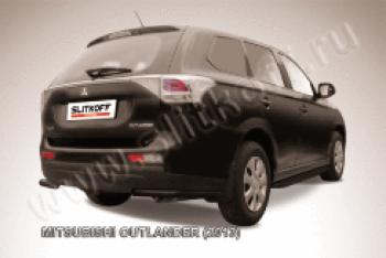 Защита заднего бампера уголки d57 Slitkoff Mitsubishi (Митсубиси) Outlander (Аутлэндэр)  GF (2012-2014) GF дорестайлинг ()