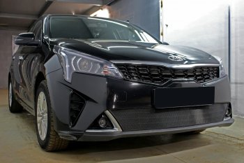 3 999 р. Защитная сетка в бампер (низ, ячейка 3х7 мм) Alfeco Стандарт KIA Rio X рестайлинг (2020-2025) (Чёрная)  с доставкой в г. Москва. Увеличить фотографию 5