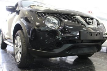 3 099 р. Защитная сетка в бампер (низ, ячейка 3х7 мм) Стрелка11 Стандарт Nissan Juke 1 YF15 рестайлинг (2014-2020) (Чёрная)  с доставкой в г. Москва. Увеличить фотографию 2