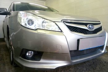 3 999 р. Защитная сетка в бампер (низ, ячейка 4х10 мм) Стрелка11 Премиум Subaru Legacy BM/B14 дорестайлинг седан (2009-2013) (Чёрная)  с доставкой в г. Москва. Увеличить фотографию 2