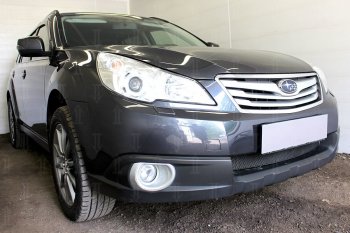 3 999 р. Защитная сетка в бампер (низ, ячейка 4х10 мм) Стрелка11 Премиум Subaru Outback BR/B14 дорестайлинг универсал (2009-2013) (Чёрная)  с доставкой в г. Москва. Увеличить фотографию 4