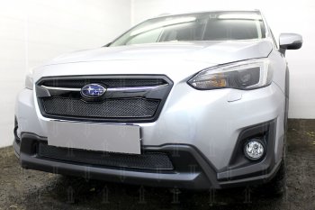 4 199 р. Защитная сетка в бампер (низ, ячейка 4х10 мм) Стрелка11 Премиум Subaru XV GT/G24 дорестайлинг (2017-2021) (Чёрная)  с доставкой в г. Москва. Увеличить фотографию 4