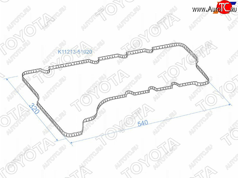 1 249 р. Прокладка клапанной крышки RH (1VDFTV) TOYOTA  Toyota Land Cruiser  200 (2007-2015) дорестайлинг, 1-ый рестайлинг  с доставкой в г. Москва