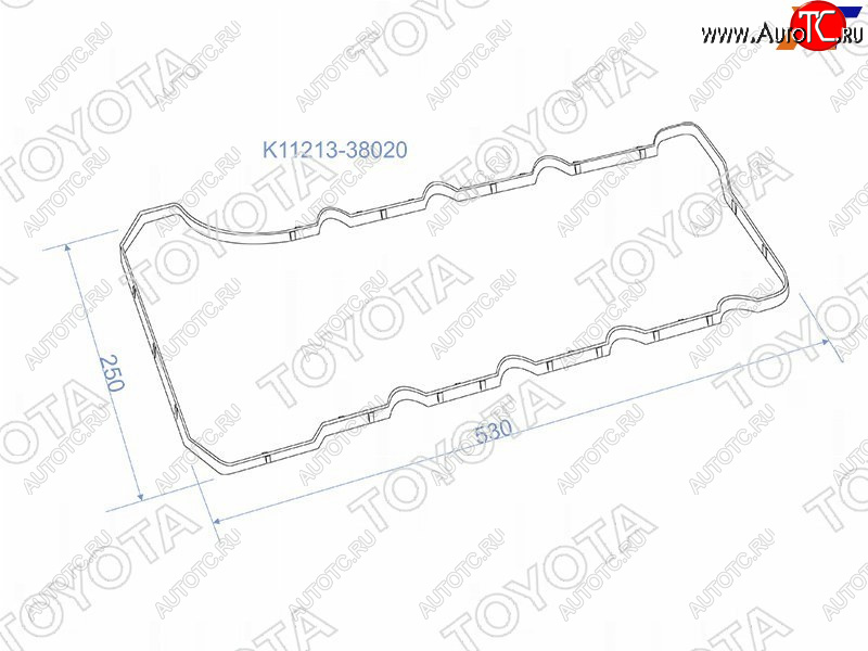 1 659 р. Прокладка клапанной крышки (3URFE) TOYOTA №1  Lexus LX570  J200 (2007-2015) дорестайлинг, 1-ый рестайлинг  с доставкой в г. Москва